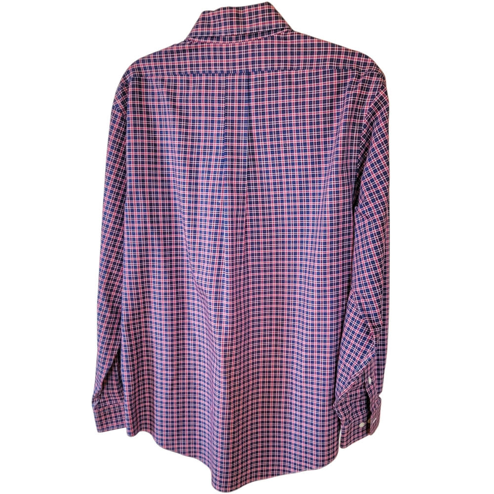 Brooks Brothers // M's Regent Fit Plaid Button Down Shirt // XL // Red & Blue - Picture 8 of 10